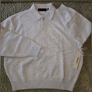 Fear of God Essentials FW23 Knit Polo - Core Heather